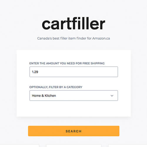 Screenshot of cartfiller.ca